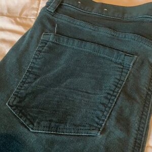 LOFT Women's Straight Leg velour Jeans - teal color - super soft